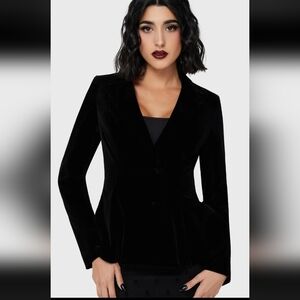 Killstar Black Velvet Blazer